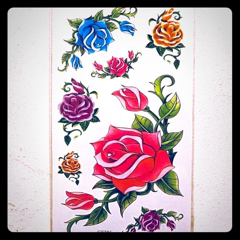 TEMPORARY ROSE TATTOOS 🌹
